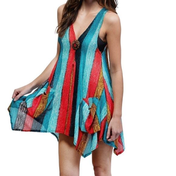 Slither Away Multi Color Cover Up EUC SZ XS/S - Picture 8 of 9